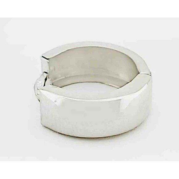 14k White Gold Classic Single Huggie – gorjana Plain Huggie Single Earring 14k White Gold